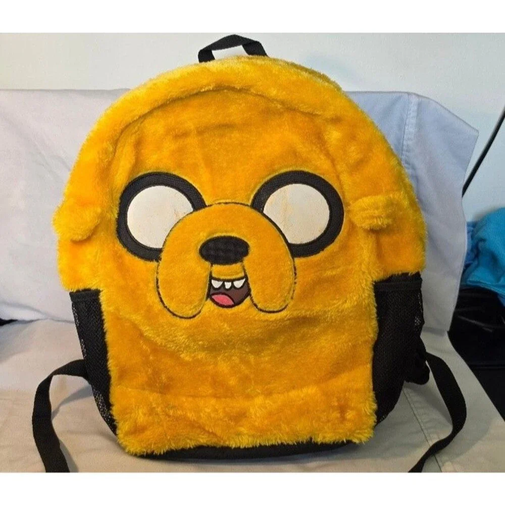 Cartoon Network Adventure Time Jake Dog Sherpa Plush Vintage Backpack